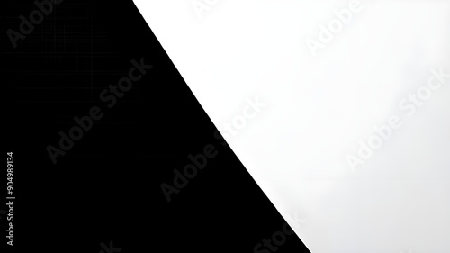 Clean White Background with Minimalist Black Details for Professional Presentations
