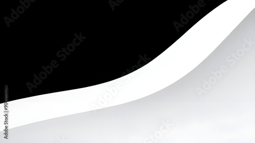 Clean White Background with Minimalist Black Details for Professional Presentations