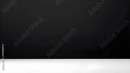 Clean White Background with Minimalist Black Details for Professional Presentations