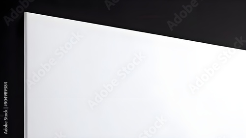 Clean White Background with Minimalist Black Details for Professional Presentations