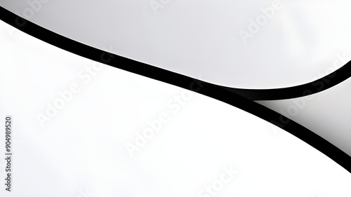 Clean White Background with Minimalist Black Details for Professional Presentations