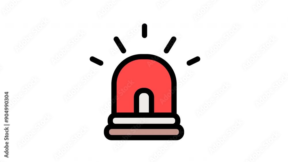 Animated siren filled line icon on transparent background, medical animation, 4k video motion graphic with alpha channel, use for web design, mobile apps, ui design Animated siren filled line icon on transparent background, medical animation, 4k video motion graphic with alpha channel, use for web design, mobile apps, ui design