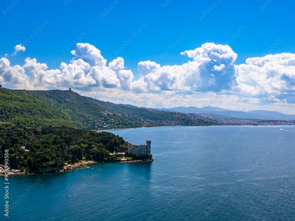 Between Duino Castle and Sistiana Bay. A wonder of the upper Adriatic coast. Between Duino Castle and Sistiana Bay. A wonder of the upper Adriatic coast.