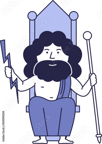 The supreme god of Olympus Zeus. Greek mythology character.