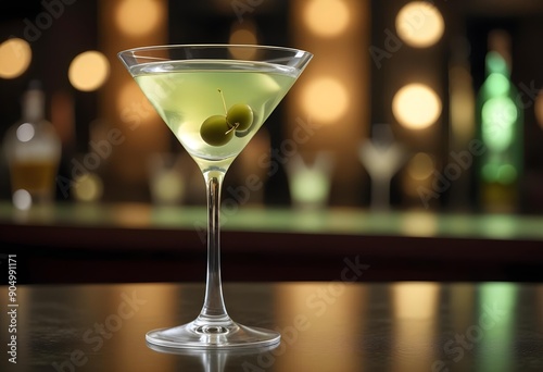 Wallpaper Mural Elegant, luxurious cocktail with olives served in a restaurant Torontodigital.ca
