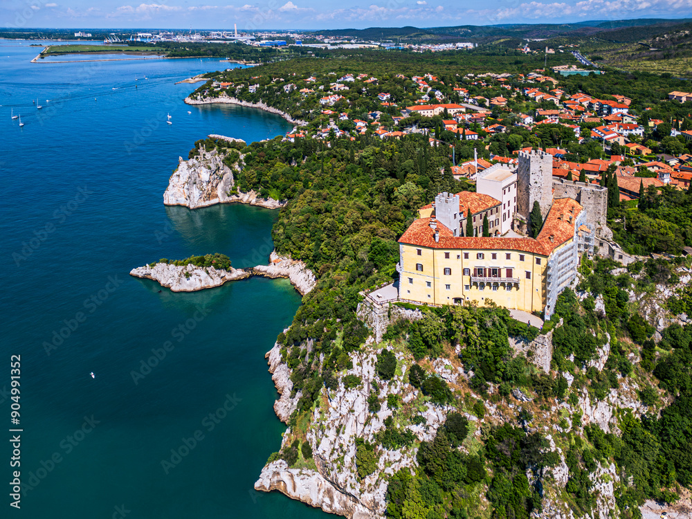 Between Duino Castle and Sistiana Bay. A wonder of the upper Adriatic coast. Between Duino Castle and Sistiana Bay. A wonder of the upper Adriatic coast.