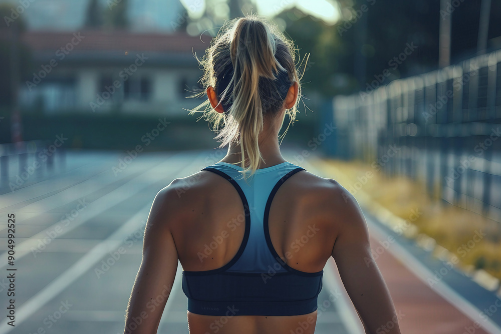 Determined jogger having daily everyday running relaxation sports person, Generative AI Determined jogger having daily everyday running relaxation sports person, Generative AI