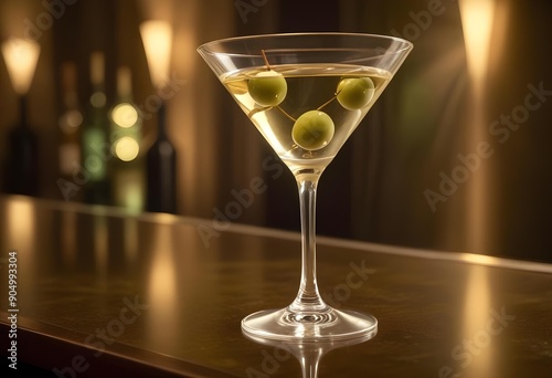 Wallpaper Mural Elegant, luxurious cocktail with olives served in a restaurant Torontodigital.ca
