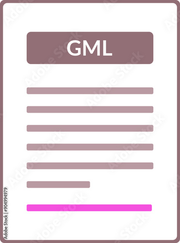 GML black empty outline doc icon