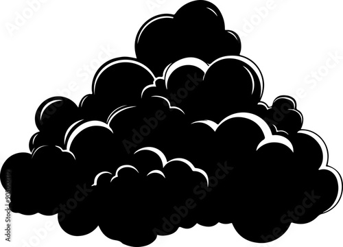 Clouds silhouette clipart design illustration