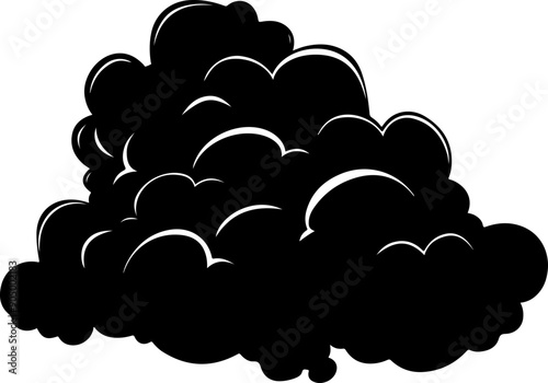 Clouds silhouette clipart design illustration