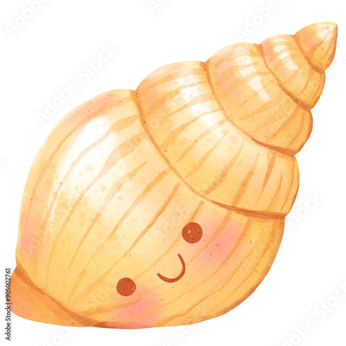 Watercolor seashell