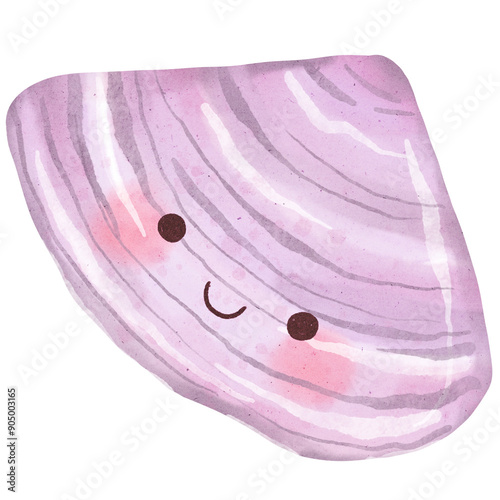 Watercolor seashell