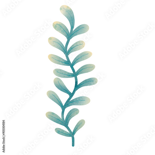Watercolor sea plant 