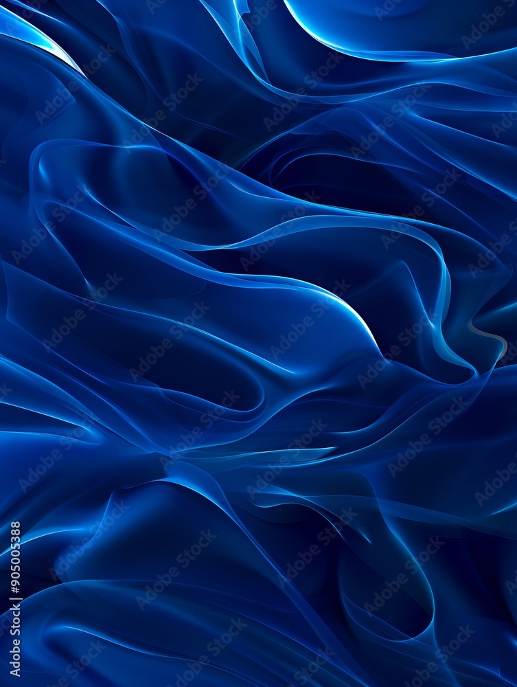 Obraz premium A blue abstract background with wavy lines