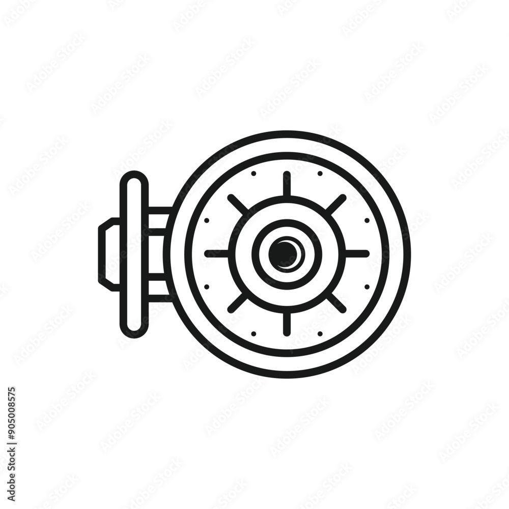 vault locker logo vector icon illustration