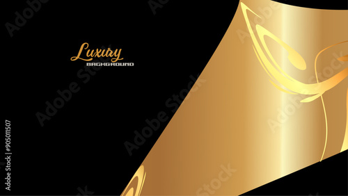 Simple Black Gold Luxury Background