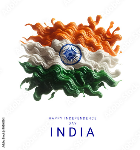 An India flag banner and poster design nation celebration background photo