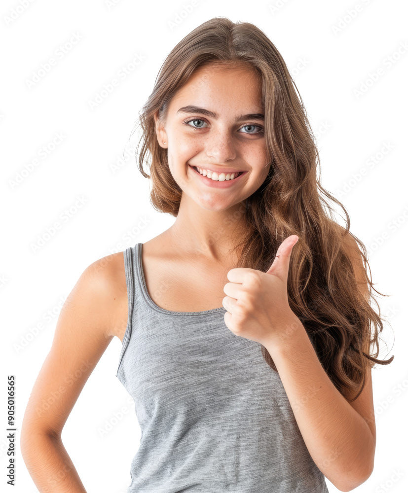 young beautiful brunette thumbs up isolated on white or transparent png young beautiful brunette thumbs up isolated on white or transparent png