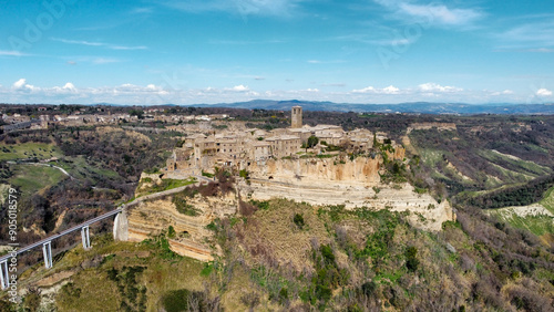 Wallpaper Mural aerial view of the famous Civita di Bagnoregio Torontodigital.ca