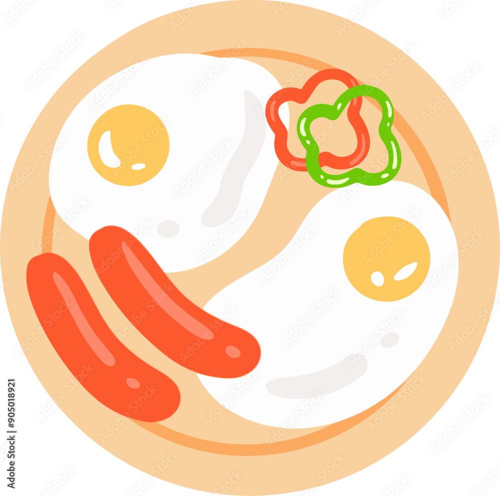 Hand Draw Vector Breakfast Illustration Hand Draw Vector Breakfast Illustration