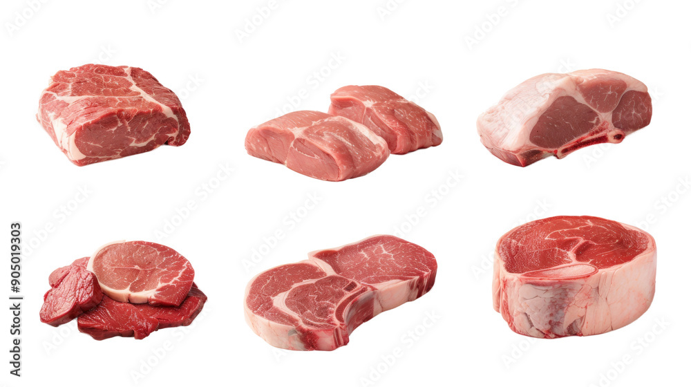 A close up of different cuts of meat A close up of different cuts of meat