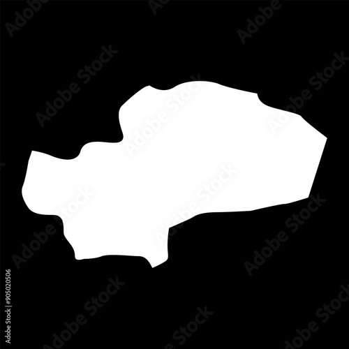 Qom province map, administrative division of Iran. Vector illustration. photo