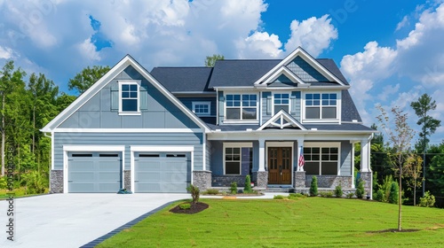 Beautifully decorated model home in a new housing development.