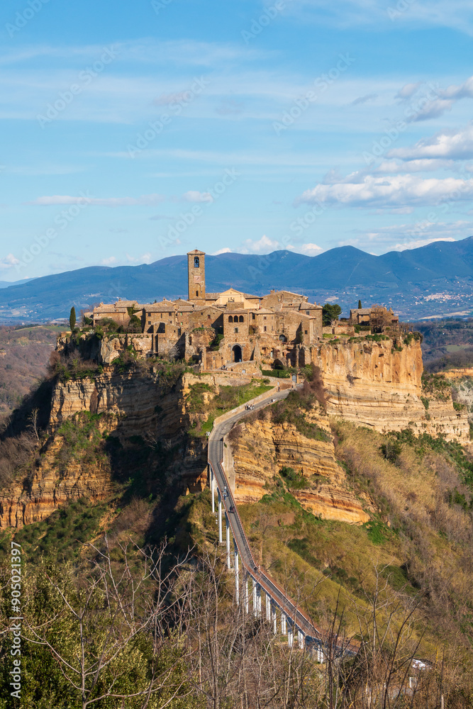 Beautiful view of the famous city of Civita di Bagnoregio