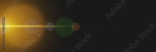
Lens flash of light. Glowing highlight of the line. On a transparent background.