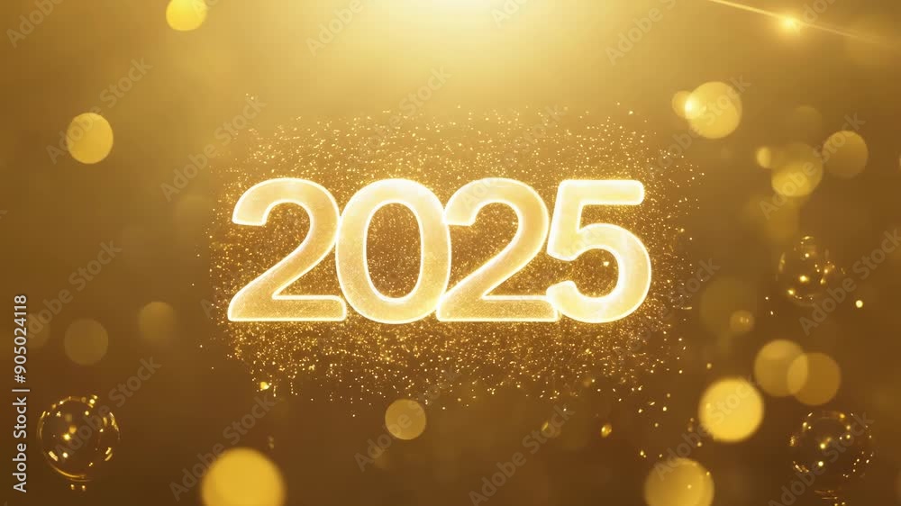 Golden 2025 Celebration Background Golden 2025 Celebration Background