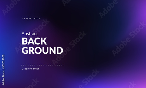 Abstract liquid background for landings, ad web banners, social media, covers website, headers posts. Gradient mesh. Fluid color blend. Blurred dark neon mix. Modern design template. Vector EPS
