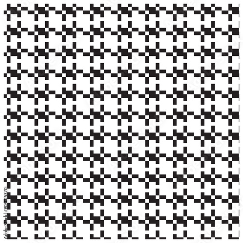  black and white seamless vector pattern design with modern geometric elements