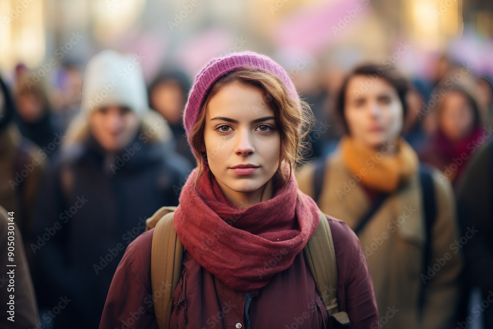 International woman day parade celebration holiday, female equality rights conceptual photo illustration, Generative IA International woman day parade celebration holiday, female equality rights conceptual photo illustration, Generative IA