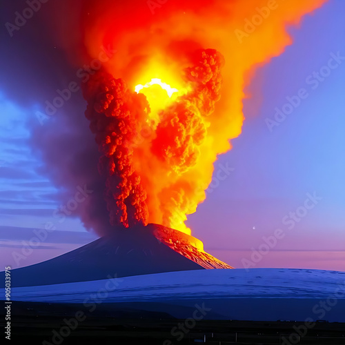 Volcanic eruption  photo