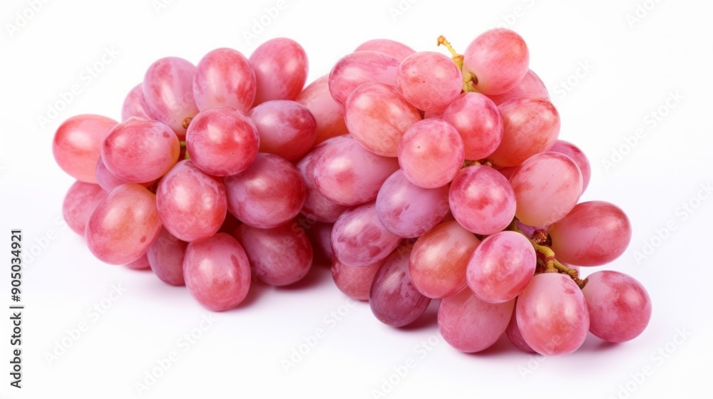 Ripe red wet grape with drops isolated on white background. Neural network ai generated art Ripe red wet grape with drops isolated on white background. Neural network ai generated art