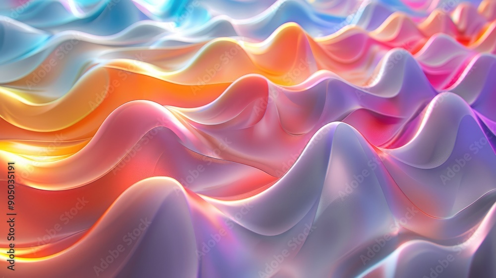 Holographic waves flowing seamlessly Holographic waves flowing seamlessly
