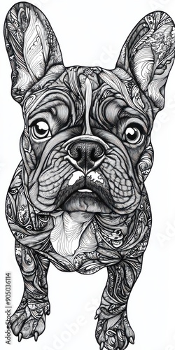 French Bulldog Line Art photo