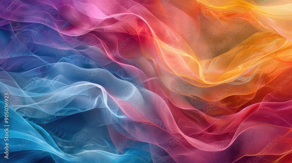 Intersecting colorful waves creating a mesmerizing effect Intersecting colorful waves creating a mesmerizing effect