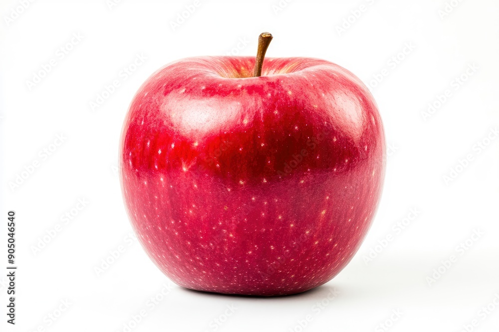 Red apple isolated on white background, full depth of field, ai Red apple isolated on white background, full depth of field, ai