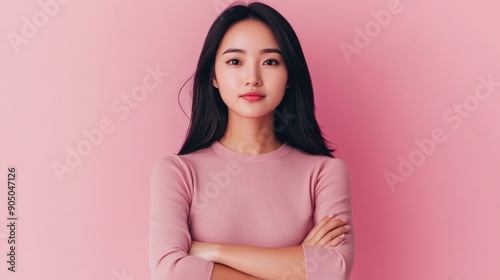 A portrait of an Asian woman