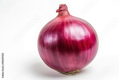 red onion isolated on white background, full depth of field , ai photo