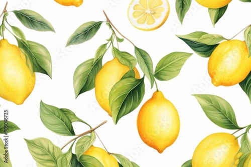 lemon on white background