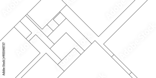 Abstract industrial Design random lines black on white background.Geometric seamless minimalist pattern with straight lines design.luxury black geometric random chaotic lines.squares and triangle line