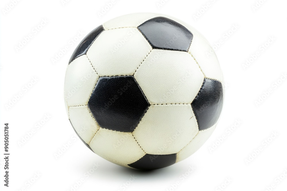 Soccer ball, Football, isolated on white background, full depth of field , ai Soccer ball, Football, isolated on white background, full depth of field , ai