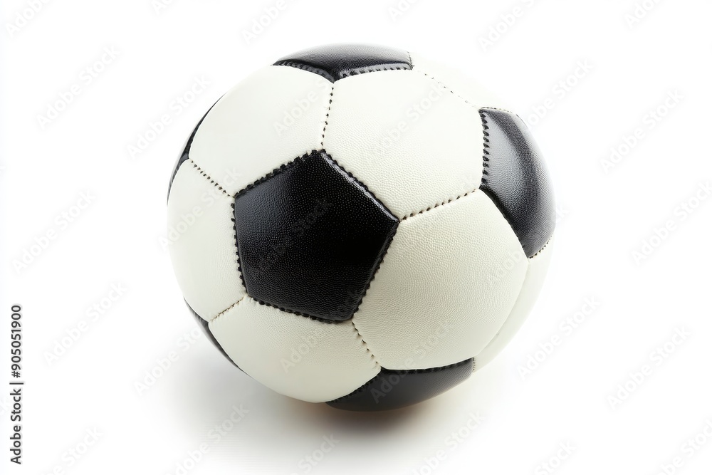 Soccer ball, Football, isolated on white background, full depth of field , ai Soccer ball, Football, isolated on white background, full depth of field , ai