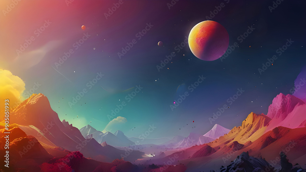 Naklejka premium consider the setting whether it s a serene landscape