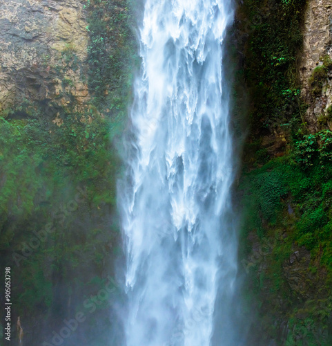 An iconic waterfall known as Sipiso - Piso Waterfall in Karo, Sumatra Utara, Indonesia. photo