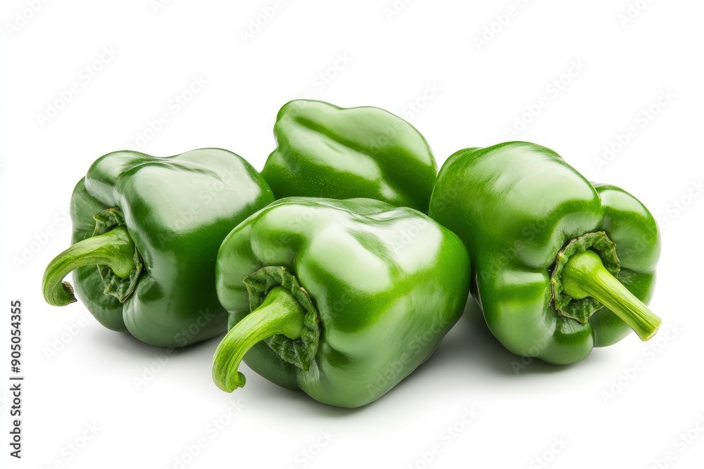 sweet Pepper, green Paprika, isolated on white background, full depth of field , ai sweet Pepper, green Paprika, isolated on white background, full depth of field , ai