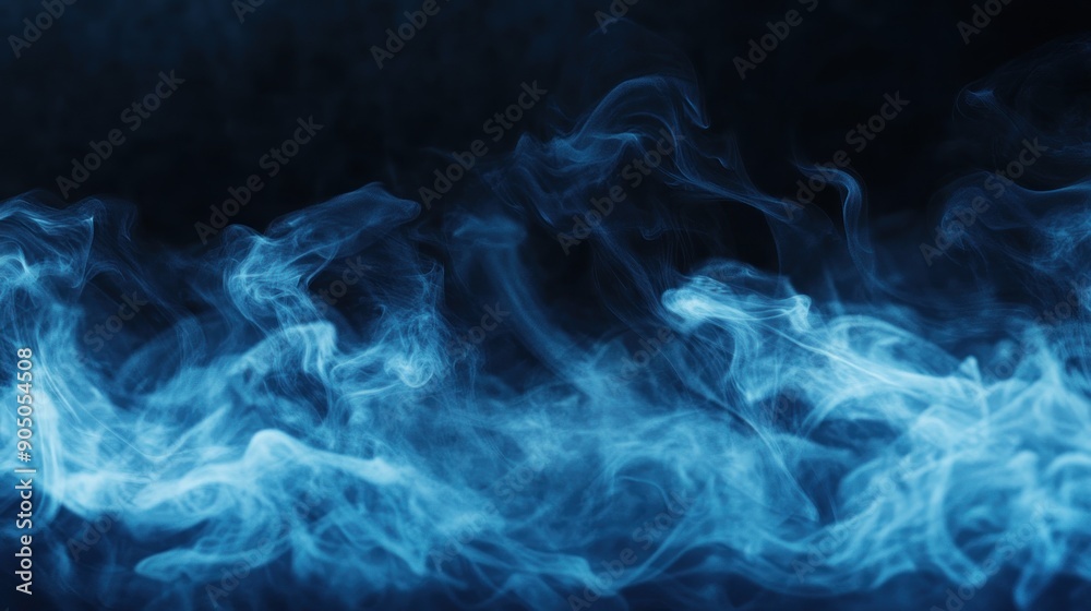 Fototapeta premium turquoise smoke on dark background